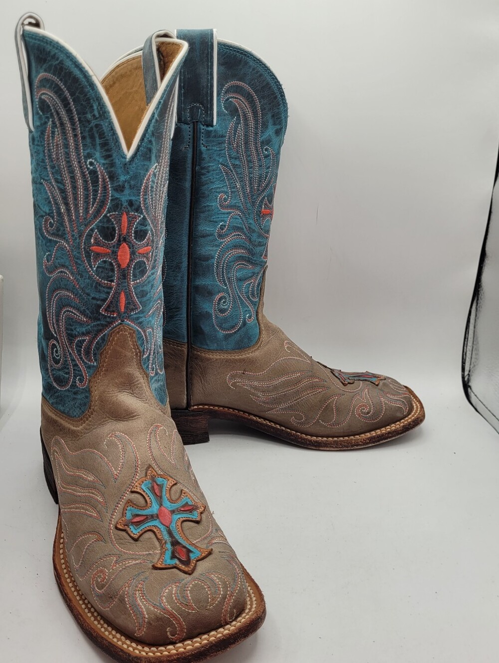 Tony Lama San Saba Collection "Cross" boots Size 6.5 B - Picture 14 of 16